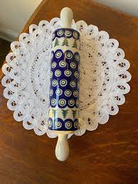 Vintage Polish Pottery Rolling Pin - Etsy