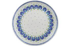 Polish Pottery 12" Platter Tail Feathers