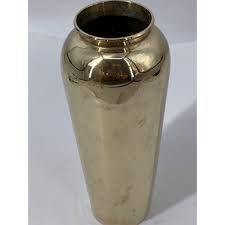 VTG Solid polished brass vase 10 inch high India 5841 | eBay