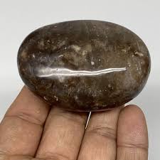 112.5g, 2.5"x1.7"x1", Natural Black Opal Crystal PalmStone ...
