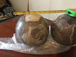 Large Antique Marble Ball/sphere, Pink & grey | eBay UK