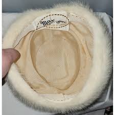 Vintage fur hat 1960s large cream mink fur beehive pouf hat ...