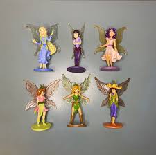 6 Pixie Hollow Disney Fairies Tinker Bell 3.5” PVC Figures ...