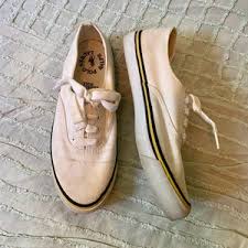 Scarpe da tennis vintage anni '90 in tela avorio di Polo ...