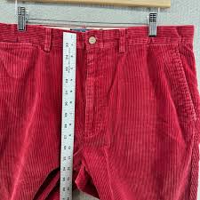 VTG Polo Ralph Lauren Mens Pants 36X29 Corduroy Red Straight Leg Casual RL 90s | eBay