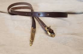 Belt Medieval Cowhide Brown With Brass-colored Buckle and ...