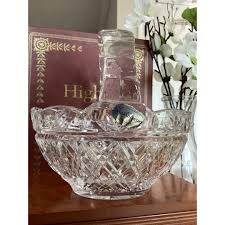 Vintage 24% Lead Crystal Basket: Handcrafted Diamond & Floral Design - Etsy Canada