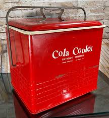Poloron COLA COOLER Metal Ice Chest Fiberglass Insulated Can ...