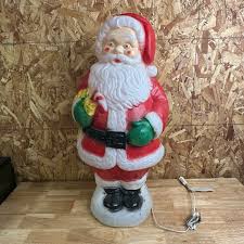 Vintage General Foam Plastics Santa w/ Candycane Blow ...