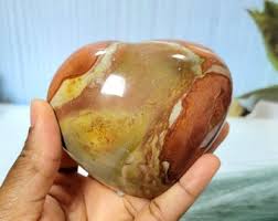 Polychrome Jasper Crystal/heart Shape Polychrome Jasper ...