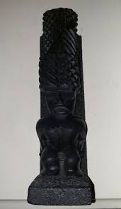 Vintage Tiki Statue CocoJoe Hawaii #291 7.75” Tall Made with Lava Bar Décor 1967 | eBay