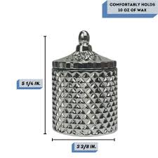 3-pack Metallic Silver 10 Oz France Candle Glass | Candle ...