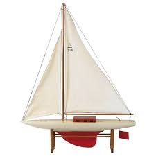 AS052 Authentic Models Replica of a Class "R" Racing Sloop Rascal Pond Yacht