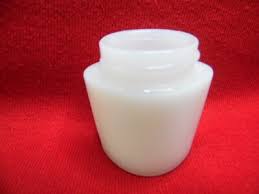 Milk glass Ponds cold cream jar(2076a2) vintage no lid no ...