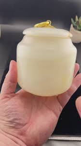 Desert Oasis Minerals, Banded Calcite Jar w/ Screw-On Lid