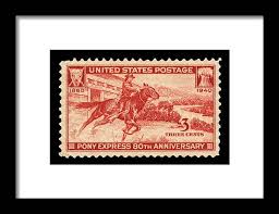 3 Cent Pony Express 80th Anniversary Stamp Framed Print by Dale Kincaid - Fine Art America