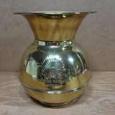 REDSKN BRAND CHEWING TOBACCO Double Embossed BRASS SPITTOON, 9.975", Weighted | eBay