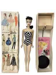 Lot - Unbelievable #2 Brunette Barbie Hand-Painted at Mattel Factory in Japan with Original Factory Braid, with Original Box