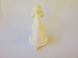 1970s Poodle Statue Vintage Hand Painted Dog Figurine ...