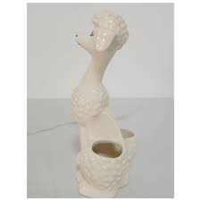 Vintage White Ceramic Poodle Lipstick Holder, 1960s Era Poodle, Poodle Figurine Blue Eyes - Etsy Israel