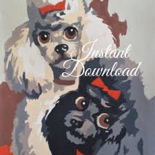 Paint by Number Vintage Dogs - Etsy