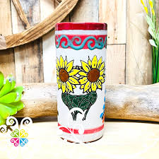 Set of 4 Small Tall Vase - Mexican Home Decor – Guelaguetza ...