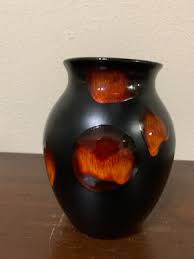 Poole Pottery Galaxy Vase 8" Black with Lava Glaze England | eBay