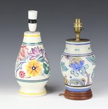 A mid-Century Poole cream ground baluster table lamp | 13th ...