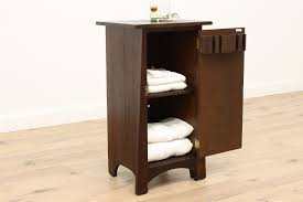 Arts & Crafts Mission Oak Antique Smoking & Poker Craftsman ...