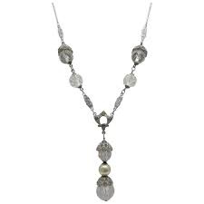 Vintage Deco Crystal Necklace. For Sale at Ruby Lane