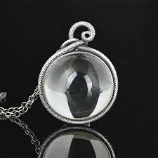 Rock Crystal Pools of Light Pendant Snake Ruby Head – Boylerpf