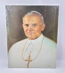 Pope John Paul II Portrait Canvas Print Wooden Frame Stretch ...