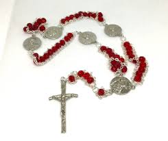 Benedict's Beads - Red St. John Paul II Ladder Rosary #