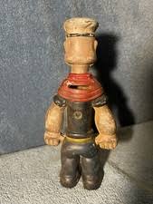Popeye Cast Iron Bank In Collectible Character Piggy Banks for sale | eBay