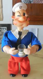 VINTAGE WIND UP RUBBER TIN TOY POPEYE MAX CARL ...