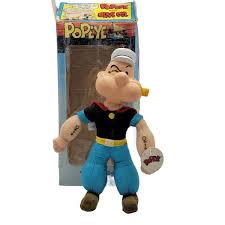 Vintage 8" Popeye Plush in Original worn Box ~ See Pictures ...