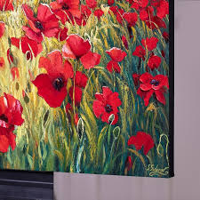Stanislav Sidorov - Field of Poppies - 2, Oil Painting For Sale at 1stDibs