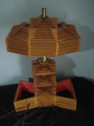 Vintage Retro Wooden Popsicle Table Lamp | eBay