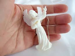 Vintage Plastic Angel Musician Christmas Ornament, Singer ...