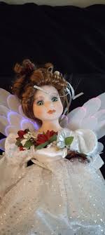 Vintage Fiber Optic Porcelain White Signature Heritage Angel Ariana 16 Tall | Mercari