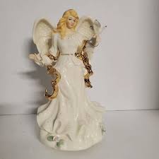Unsigned | Art | Angel Statue Music Box 95 In Tall Made Of Porcelain Exquisite Unsigned | Poshmark