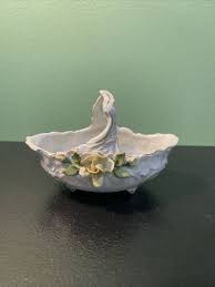 Vintage White Trinket Dish With Handles - Germany | eBay