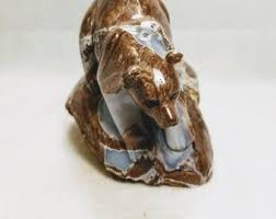 Stone Mother Bear and Cub Sculpture - Etsy