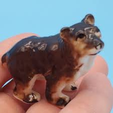 Kelvins Bone China Brown Bear Family Figurines Dad 1.75" Mom ...