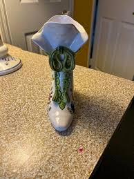 VICTORIAN STLYE BOOT FLOWER VASE 7''TALL | eBay