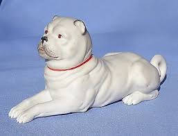 PUG GERMANY 7" BISQUE VICTORIAN DOG ANTIQUE figurine | eBay