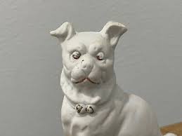 Antique Likely German Bisque Porcelain Dog Figurine | eBay
