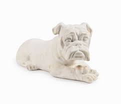 Vintage Plaster Boxer Dog Sculpture Life Size Gypsum Garden Statue Large | eBay