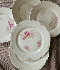 Set of 5 Antique Victorian Porcelain Plates..cottage CORE ...