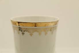 Vintage Elegant MCM Irice Japan Silver Trim on White ...